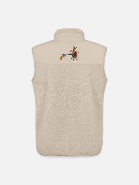 A gun for peace - Unisex Sherpa Gilet by Stanley/Stella - beige