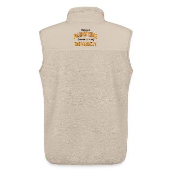 Parenting University College Style - Unisex Sherpa Gilet by Stanley/Stella - beige - Back - AI Model Male 178 light (178cm)