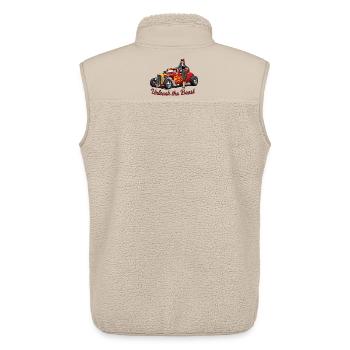Rostiges Hot Rod mit Weiblicher Begleitung - Unisex Sherpaweste von Stanley/Stella - Beige - Hinten - AI Model Male 178 light (178cm)