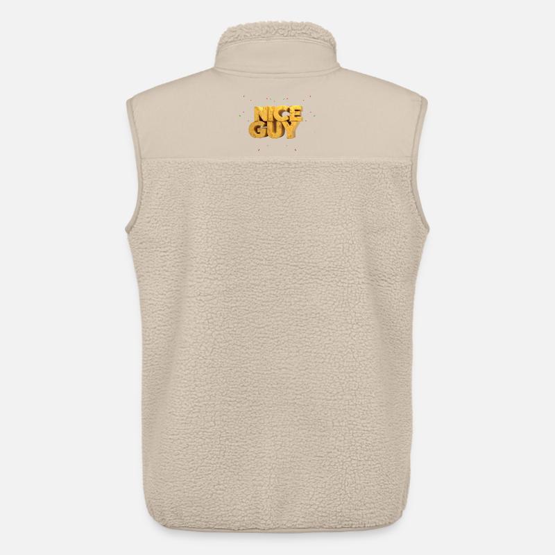 Nice Guy – Monumentale Sandstein-Buchstaben & Konf - Unisex Sherpaweste von Stanley/Stella - Beige