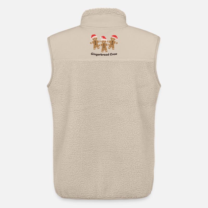 Gingerbread Crew - Weihnachten Plätzchen backen  - Unisex Sherpaweste von Stanley/Stella - Beige