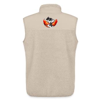 Motorcyclists in the mountains in autumn - Unisex Sherpa Gilet by Stanley/Stella - beige - Back - AI Model Male 178 light (178cm)