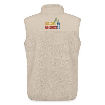 Abios Amigos 2026 - Abitur - Don du Cactus - Veste sans manches sherpa unisexe Stanley/Stella - beige - Dos - AI Model Male 178 light (178cm)