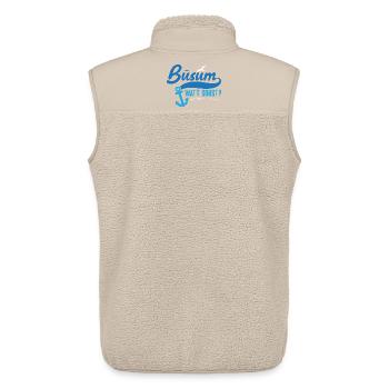 North Sea holiday BÜSUM WATT OTHERWISE FUNNY - Unisex Sherpa Gilet by Stanley/Stella - beige - Back - AI Model Male 178 light (178cm)