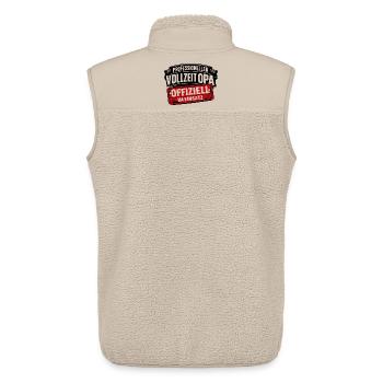 Offiziell im Einsatz: Profi-Opa - Unisex Sherpaweste von Stanley/Stella - Beige - Hinten - AI Model Male 178 light (178cm)