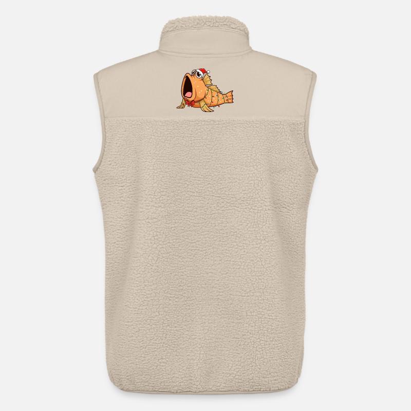 Drôle de Mudskipper - Noël - Veste sans manches sherpa unisexe Stanley/Stella - beige