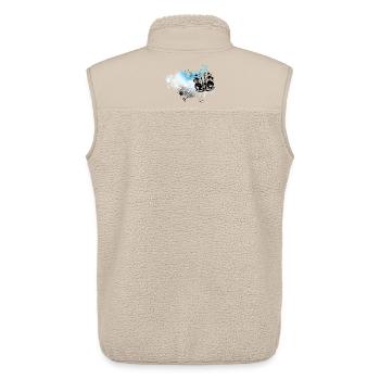 Frutiger Metro speakers - Floral Grunge Splash - Unisex Sherpa Gilet by Stanley/Stella - beige - Back - AI Model Male 178 light (178cm)