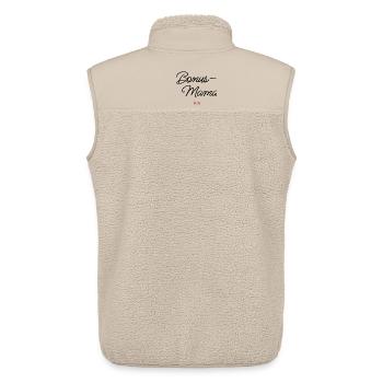 Beste Bonus-Mama mit Herz – Geschenk - Unisex Sherpaweste von Stanley/Stella - Beige - Hinten - AI Model Male 178 light (178cm)