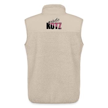 wüde Kotz - wilde Katze, Österreichischer Dialekt - Unisex Sherpaweste von Stanley/Stella - Beige - Hinten - AI Model Male 178 light (178cm)