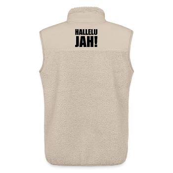 Hallelu Jah schwarz - Unisex Sherpaweste von Stanley/Stella - Beige - Hinten - AI Model Male 178 light (178cm)