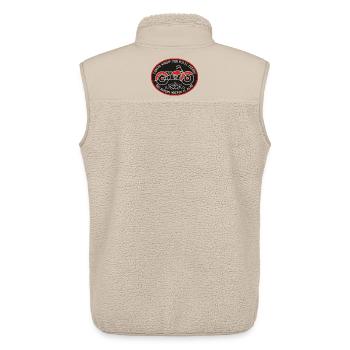 Moto Alma : deux roues font bouger l’âme - Veste sans manches sherpa unisexe Stanley/Stella - beige - Dos - AI Model Male 178 light (178cm)