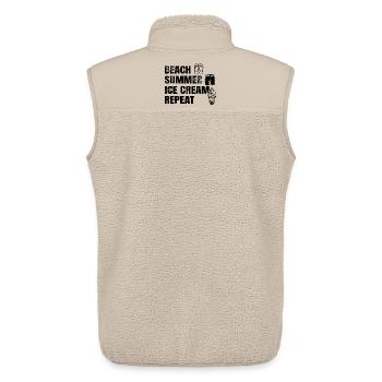 Strand Sommer Eiscreme Wiederholung - Unisex Sherpaweste von Stanley/Stella - Beige - Hinten - AI Model Male 178 light (178cm)