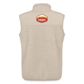 Basel, Switzerland - Unisex Sherpa Gilet by Stanley/Stella - beige - Back - AI Model Male 178 light (178cm)