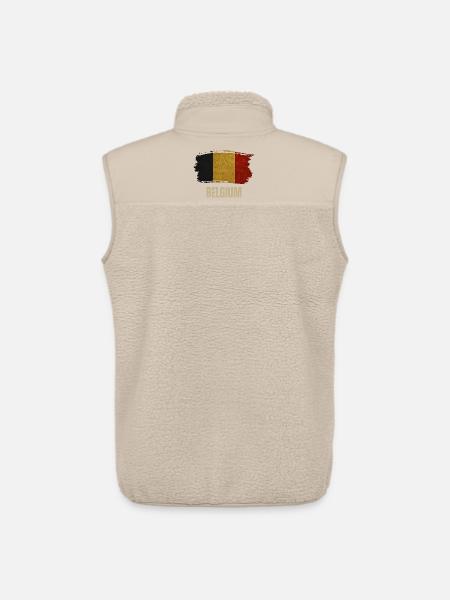 Grunge flag of Belgium, Belgian pride - Unisex Sherpa Gilet by Stanley/Stella - beige
