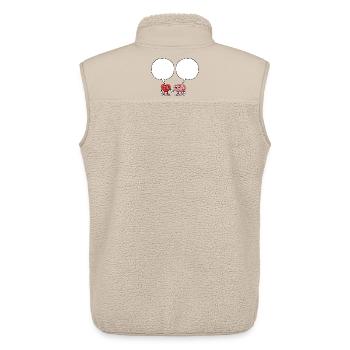Herz_und_Gehirn_Sprechblase_Liebe - Veste sans manches sherpa unisexe Stanley/Stella - beige - Dos - AI Model Male 178 light (178cm)