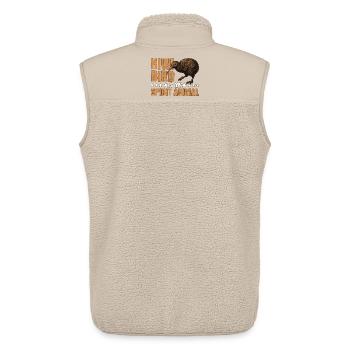 Kiwi-Vogel ist mein Geisttier Neuseeland - Unisex Sherpaweste von Stanley/Stella - Beige - Hinten - AI Model Male 178 light (178cm)
