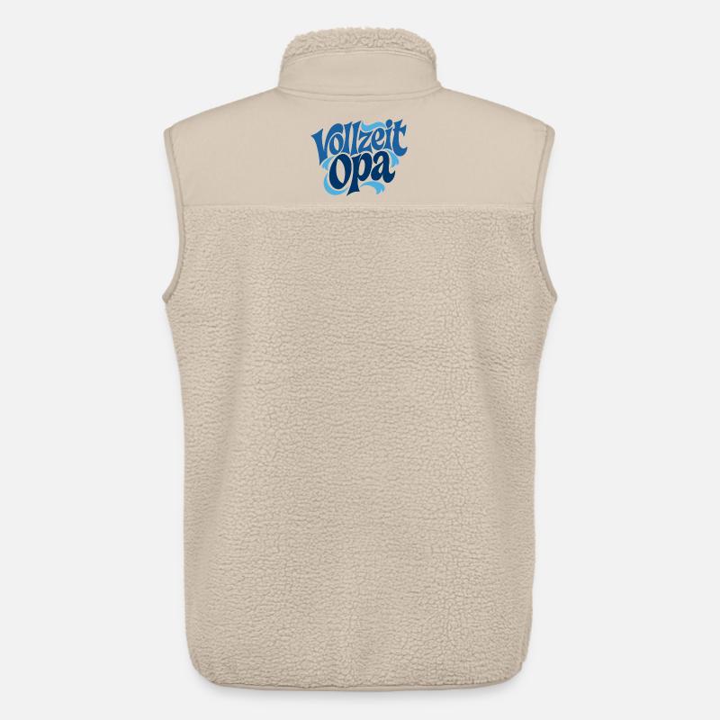 Vollzeit Opa | Großmutter Geschenk - Unisex Sherpaweste von Stanley/Stella - Beige