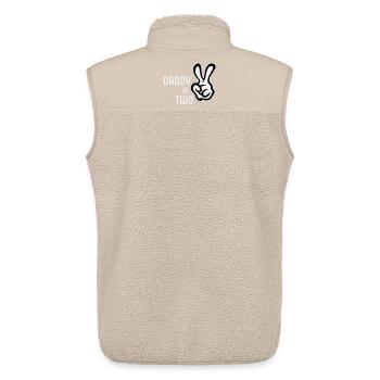 Daddy Of Two (Papa / Father / Victory / NEG 2C) - Unisex Sherpa Gilet by Stanley/Stella - beige - Back - AI Model Male 178 light (178cm)