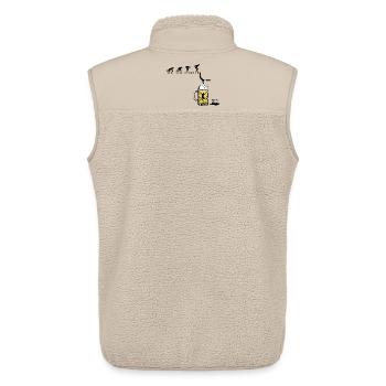 Bier Woche | Evolution | Bierglas | Saufen - Unisex Sherpaweste von Stanley/Stella - Beige - Hinten - AI Model Male 178 light (178cm)