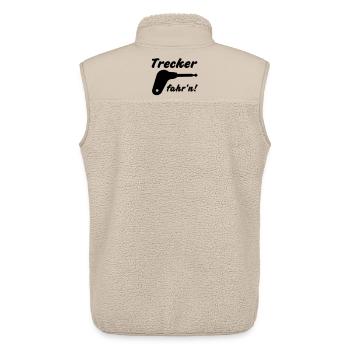 Trecker fahr'n! - Unisex Sherpaweste von Stanley/Stella - Beige - Hinten - AI Model Male 178 light (178cm)