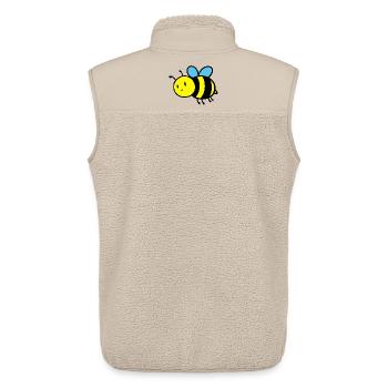 Douce abeille - Veste sans manches sherpa unisexe Stanley/Stella - beige - Dos - AI Model Male 178 light (178cm)