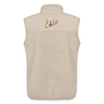 Vogelleine Piep - Unisex Sherpaweste von Stanley/Stella - Beige - Hinten - AI Model Male 178 light (178cm)