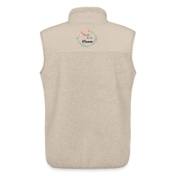 team de la mariee floral fleurs feuilles - Veste sans manches sherpa unisexe Stanley/Stella - beige - Dos - AI Model Male 178 light (178cm)
