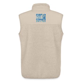 Sommer Surf Blue Strand Meer Wasser Sonne - Unisex Sherpaweste von Stanley/Stella - Beige - Hinten - AI Model Male 178 light (178cm)