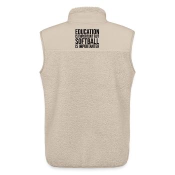 Softball - Unisex Sherpaweste von Stanley/Stella - Beige - Hinten - AI Model Male 178 light (178cm)