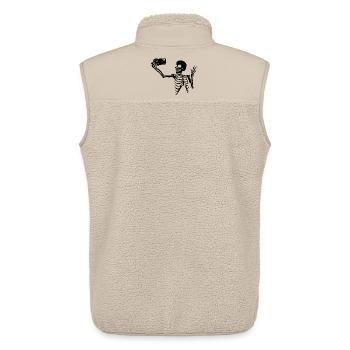 Deadly Selfie (Black) - Unisex Sherpa Gilet by Stanley/Stella - beige - Back - AI Model Male 178 light (178cm)