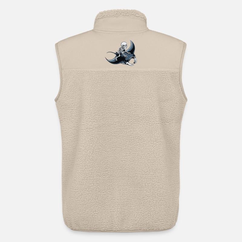Skelett auf Mantarochen - Unisex Sherpaweste von Stanley/Stella - Beige