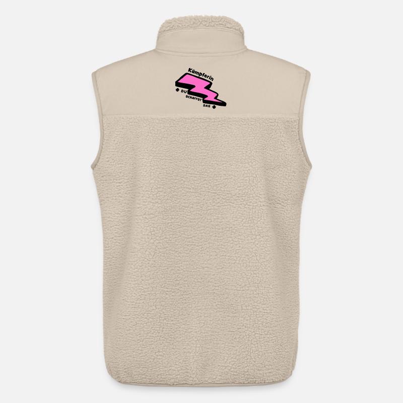 Glücksbringer: Du schaffst das! Kämpferin - Unisex Sherpaweste von Stanley/Stella - Beige