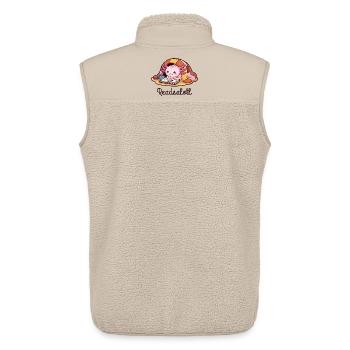 Readsalotl Axolotl Reading Books - Unisex Sherpa Gilet by Stanley/Stella - beige - Back - AI Model Male 178 light (178cm)