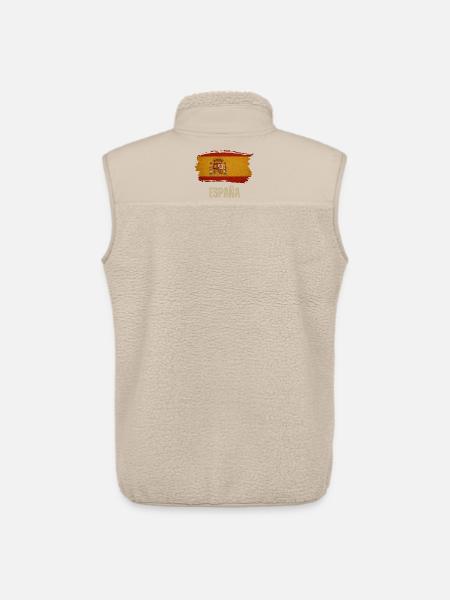 Grunge flag of Spain, Spanish pride - Unisex Sherpa Gilet by Stanley/Stella - beige
