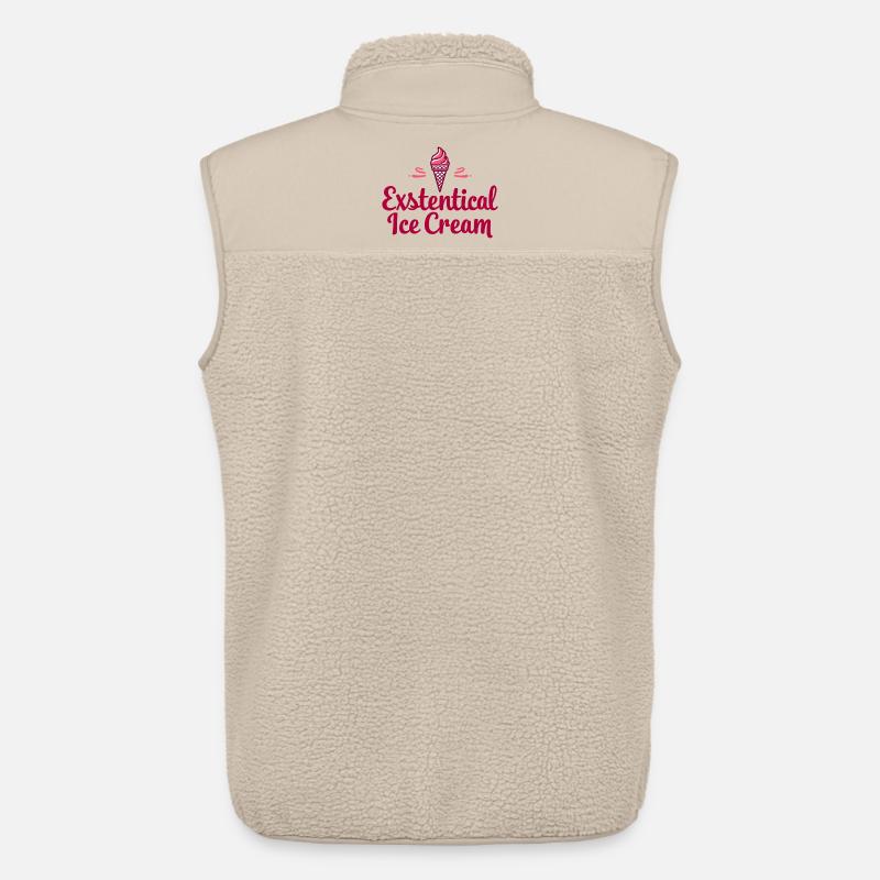 Existenzielle Eiscreme Lustiger Spruch Eis Waffel - Unisex Sherpaweste von Stanley/Stella - Beige