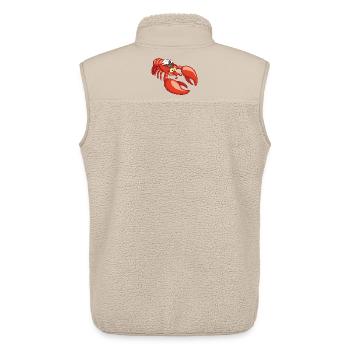 Le capitaine homard - Veste sans manches sherpa unisexe Stanley/Stella - beige - Dos - AI Model Male 178 light (178cm)