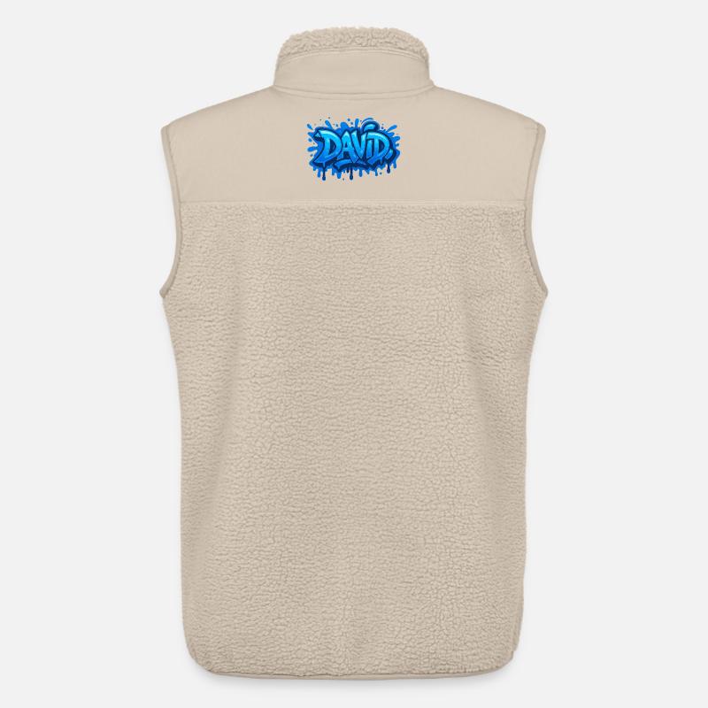 Graffiti DAVID Name Gift Ideal druckbar - Unisex Sherpaweste von Stanley/Stella - Beige
