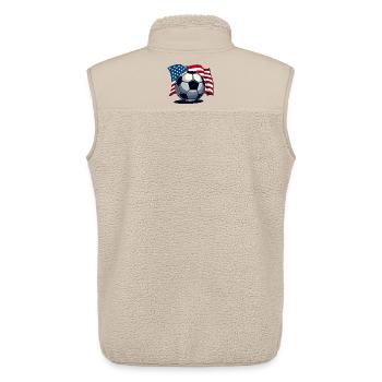 World Cup USA Soccer Soccer America Flag - Unisex Sherpa Gilet by Stanley/Stella - beige - Back - AI Model Male 178 light (178cm)