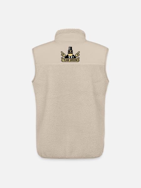Team Groom (Pointing Stag Night Bachelor Party 3C) - Unisex Sherpa Gilet by Stanley/Stella - beige