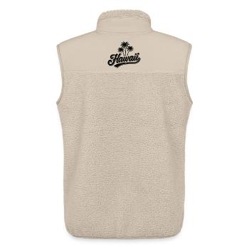Hawaii Summer Vibes with Palm Trees and Sea - Unisex Sherpa Gilet by Stanley/Stella - beige - Back - AI Model Male 178 light (178cm)