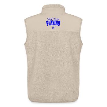 POKER -keep playing poker - luxurious design - Unisex Sherpa Gilet by Stanley/Stella - beige - Back - AI Model Male 178 light (178cm)