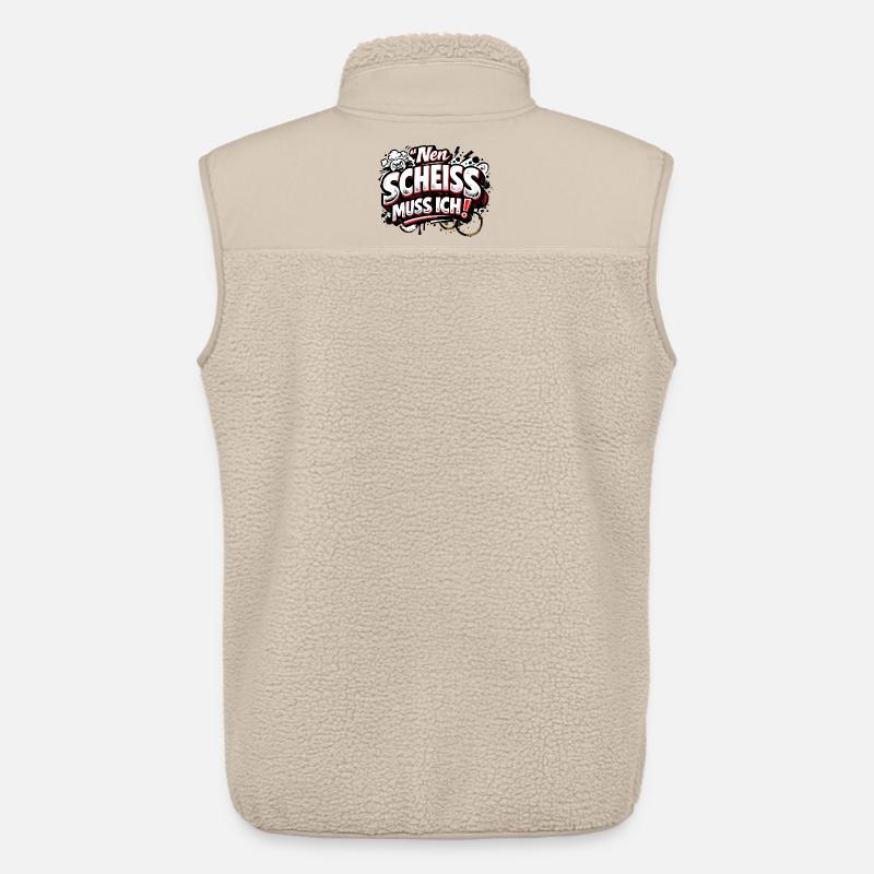 Nen Scheiss Muss Ich freches Statement - Unisex Sherpaweste von Stanley/Stella - Beige