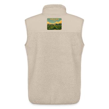 Vinales Kuba - Unisex Sherpaweste von Stanley/Stella - Beige - Hinten - AI Model Male 178 light (178cm)