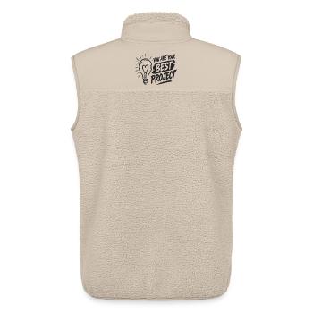 You Are Your Best Project Glühbirnen - Unisex Sherpaweste von Stanley/Stella - Beige - Hinten - AI Model Male 178 light (178cm)