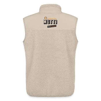 Mutti Number One Deluxe Beste Familie Beste Mutti - Unisex Sherpaweste von Stanley/Stella - Beige - Hinten - AI Model Male 178 light (178cm)