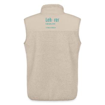 Lehrer Substantiv Definition Schule Geschenk - Unisex Sherpaweste von Stanley/Stella - Beige - Hinten - AI Model Male 178 light (178cm)