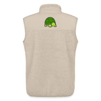 Kleine Schildkröte - Unisex Sherpaweste von Stanley/Stella - Beige - Hinten - AI Model Male 178 light (178cm)