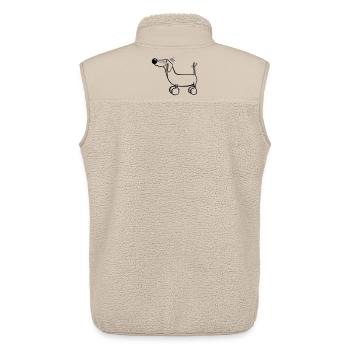 Der Dackel - Unisex Sherpaweste von Stanley/Stella - Beige - Hinten - AI Model Male 178 light (178cm)