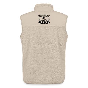 Stone bike T-Shirts - Unisex Sherpa Gilet by Stanley/Stella - beige - Back - AI Model Male 178 light (178cm)