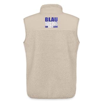 Blau Weiss ein Leben Lang - Unisex Sherpaweste von Stanley/Stella - Beige - Hinten - AI Model Male 178 light (178cm)